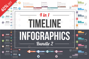 Timelines Infographics - Bundle 2, a Graphic by PixMarket
