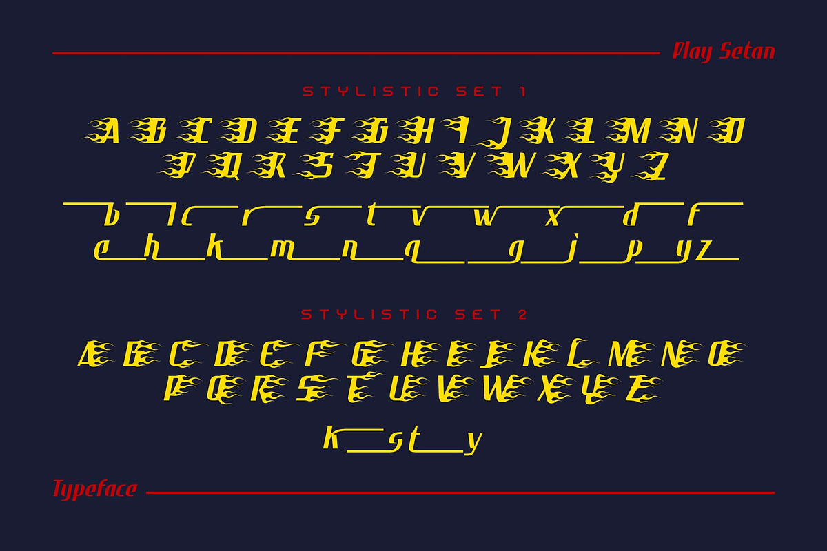 Play Setan Typeface, a Sans Serif Font by alit design (Photo 10 of 15)