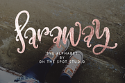 Faraway SVG Alphabet, a Script Font by OnTheSpotStudio (Thumbnail 1 of 3)