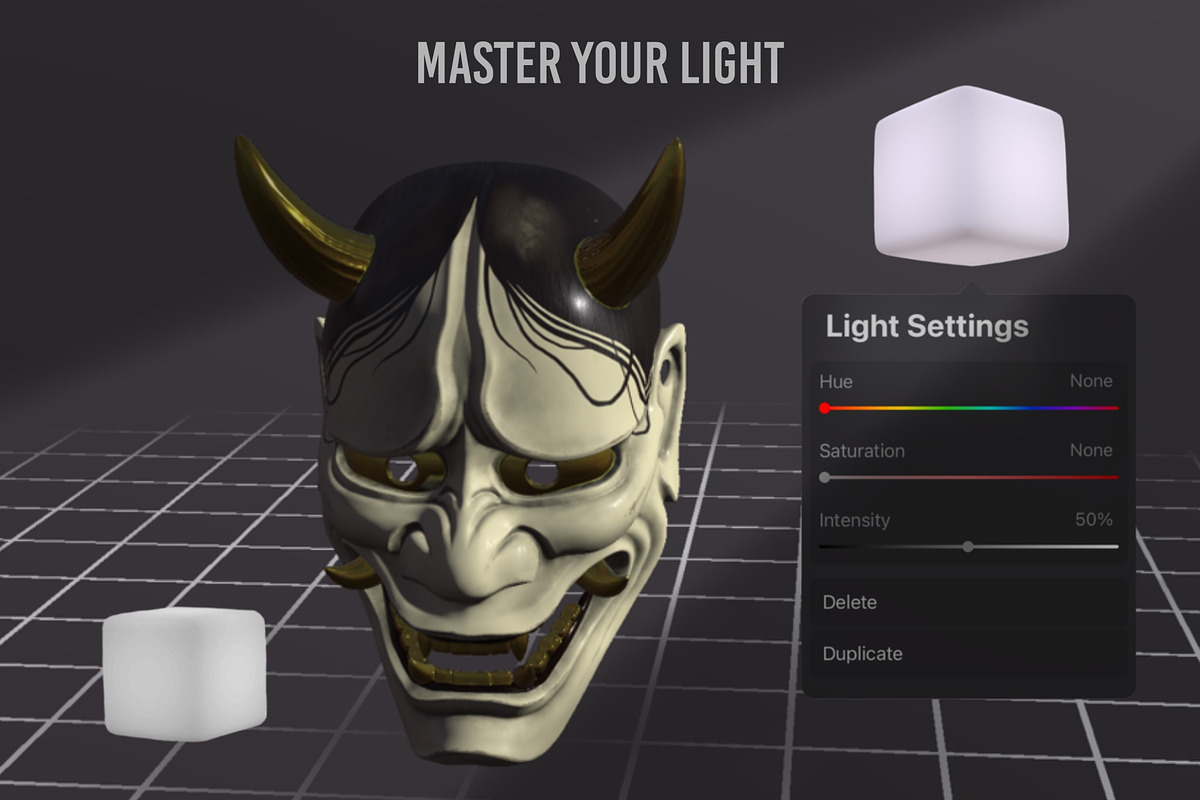 Hannya Mask 3D Model for Procreate, an Object 3D Model by InkRef (Photo 4 of 6)