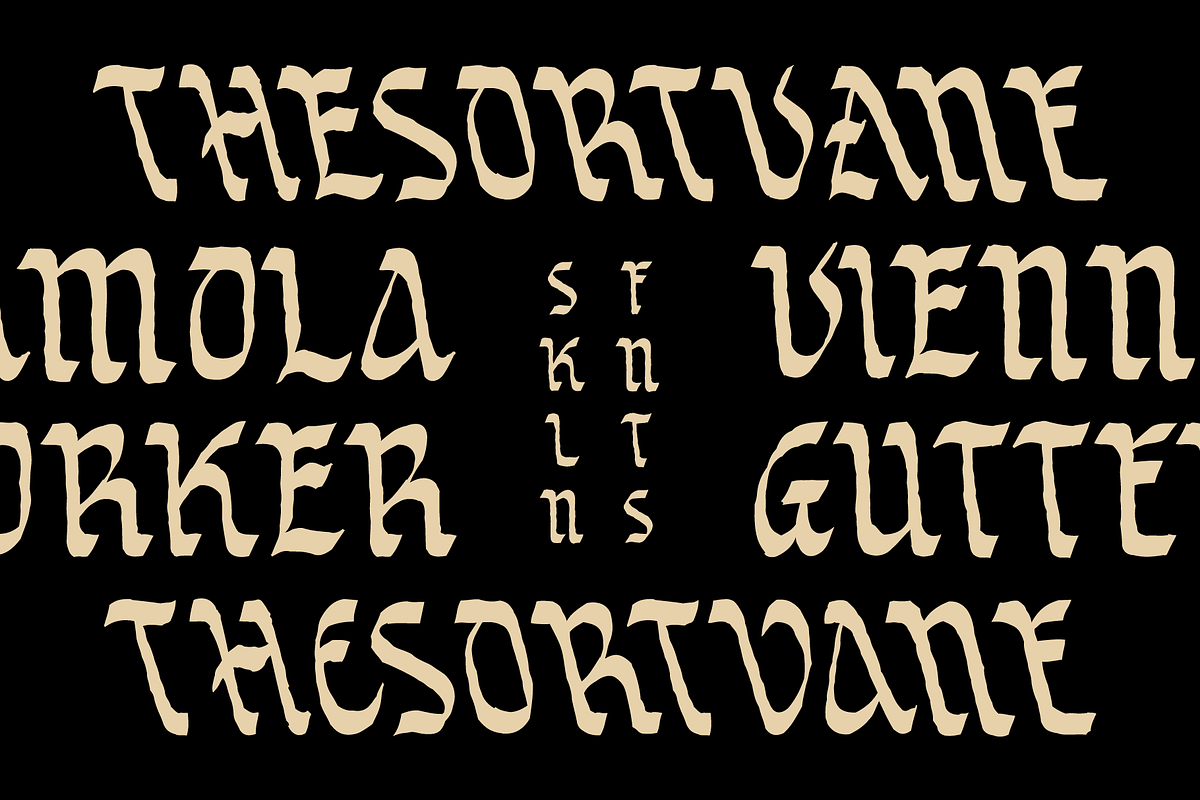 SFC Sortvane, a Blackletter Font by Skilline Supply Co. (Photo 13 of 15)
