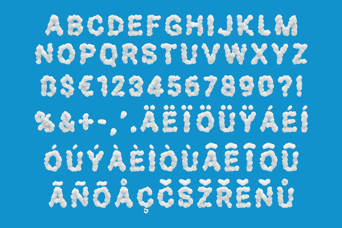 White Clouds Font, a Sans Serif Font by Handmadefont (Photo 2 of 13)