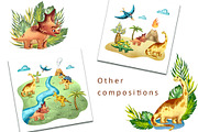 My Friends Dinosaurs - Clip Art Set, an Animal Illustration by Mashamashastu (Thumbnail 9 of 12)