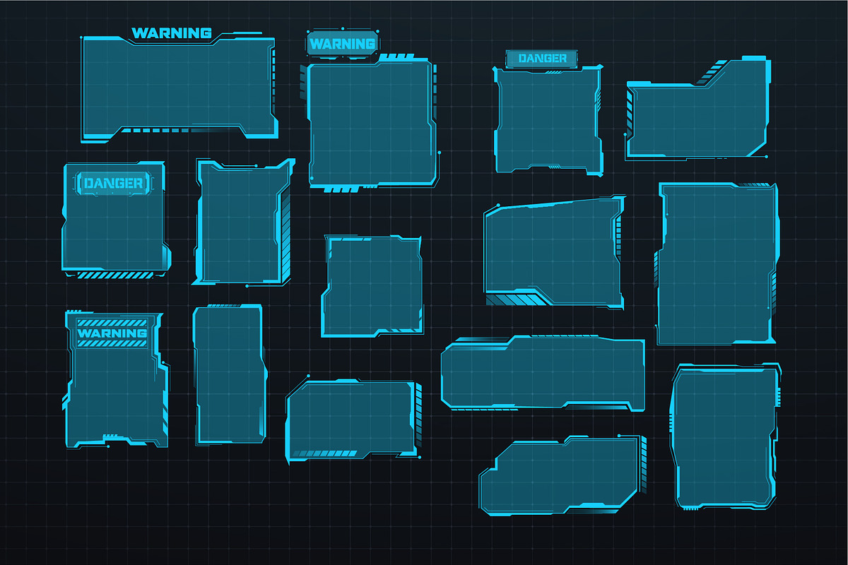 Sci-fi Futuristic element HUD Design, a Technology Illustration by ZinetroN (Photo 7 of 9)