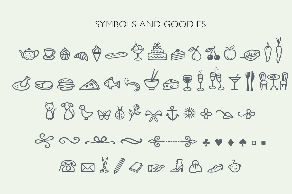 Belle Helene a Script & Symbols Font preview 7