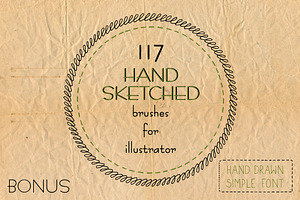 Hand drawn brushes for illustrator
