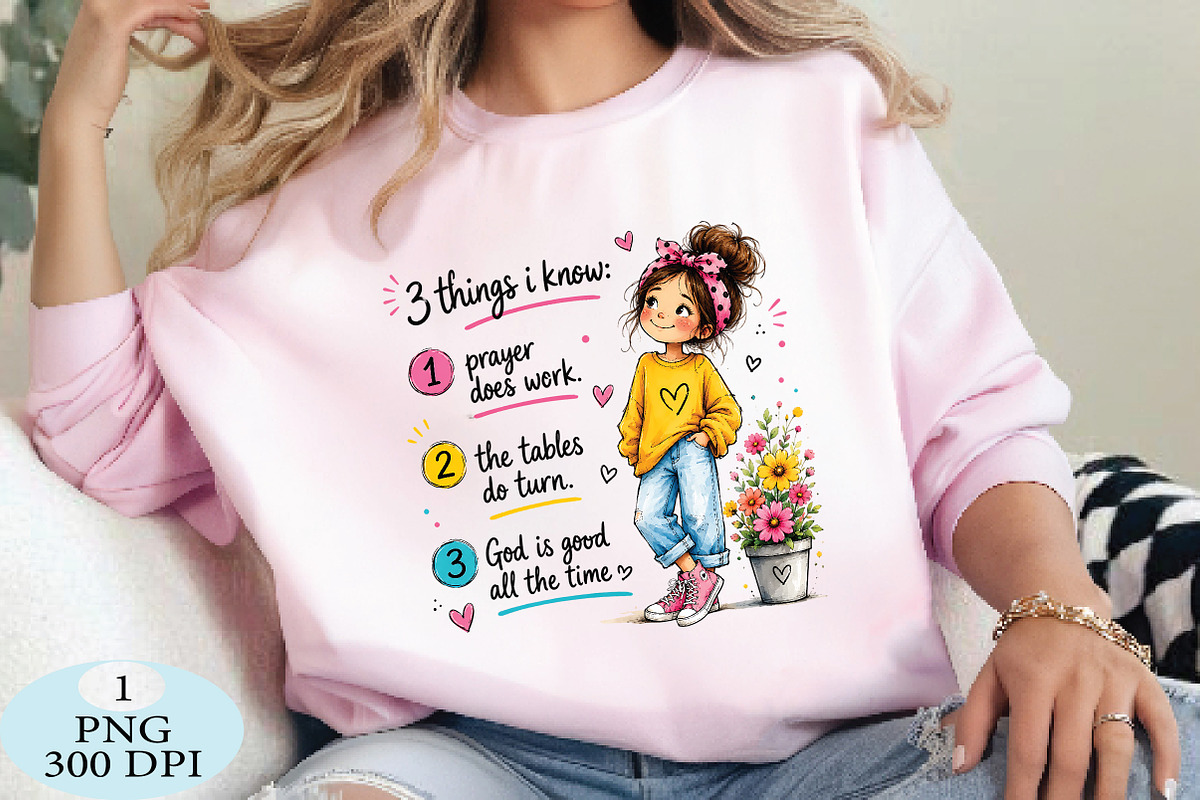 3 Things I Know Christian Girl PNG, a Seasonal Illustration by Daily.Designs (Photo 3 of 5)