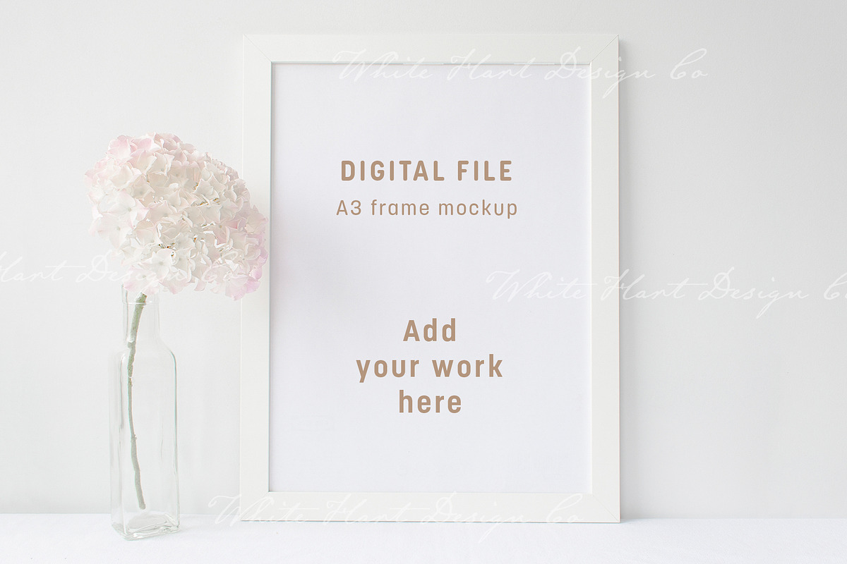 30x40cm Frame Mockup - PSD/Jpeg, a Print Template by White Hart Co. (Photo 2 of 3)