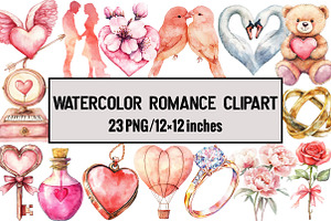 Romance Clipart, an Illustration by Design Market