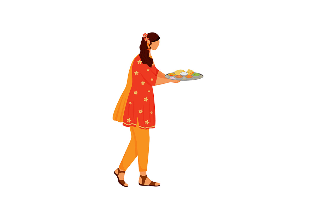 Indian cuisine cartoon illustrations, a Food Illustration by IMG visuals characters (Photo 2 of 28)