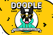 DOODLE SANS FONT + EXTRA GRAPHICS, a Sans Serif Font by DESIGN SHTUFF (Thumbnail 1 of 10)