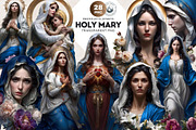 Holy virgin Mary clipart set, a Person Illustration by ThatsDesignArt (Thumbnail 1 of 10)