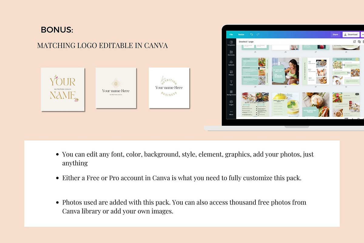 Nutrition Coach Social Media Kit, a Social Media Template by Deepa Template Studio (Photo 10 of 11)