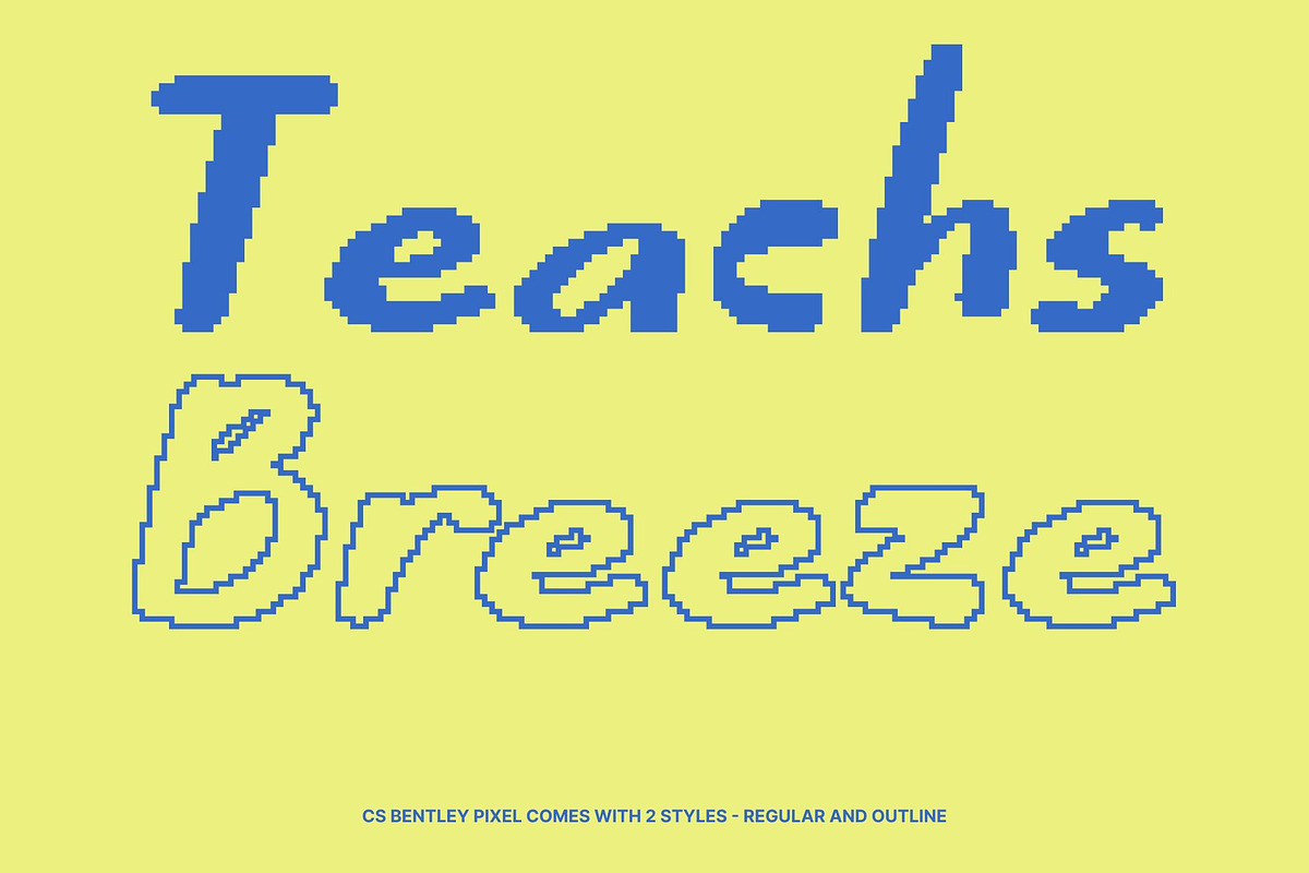 CS Bentley Pixel, a Handwritten Font by Craft Supply Co. (Photo 3 of 8)