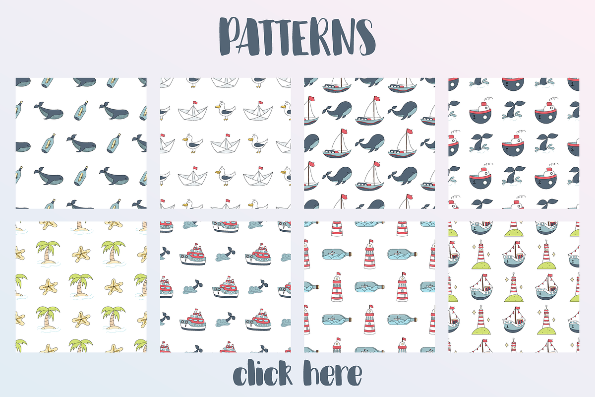 Maritime (elements, patterns), a Decorative Illustration by My Sweet Dreams (Photo 3 of 6)