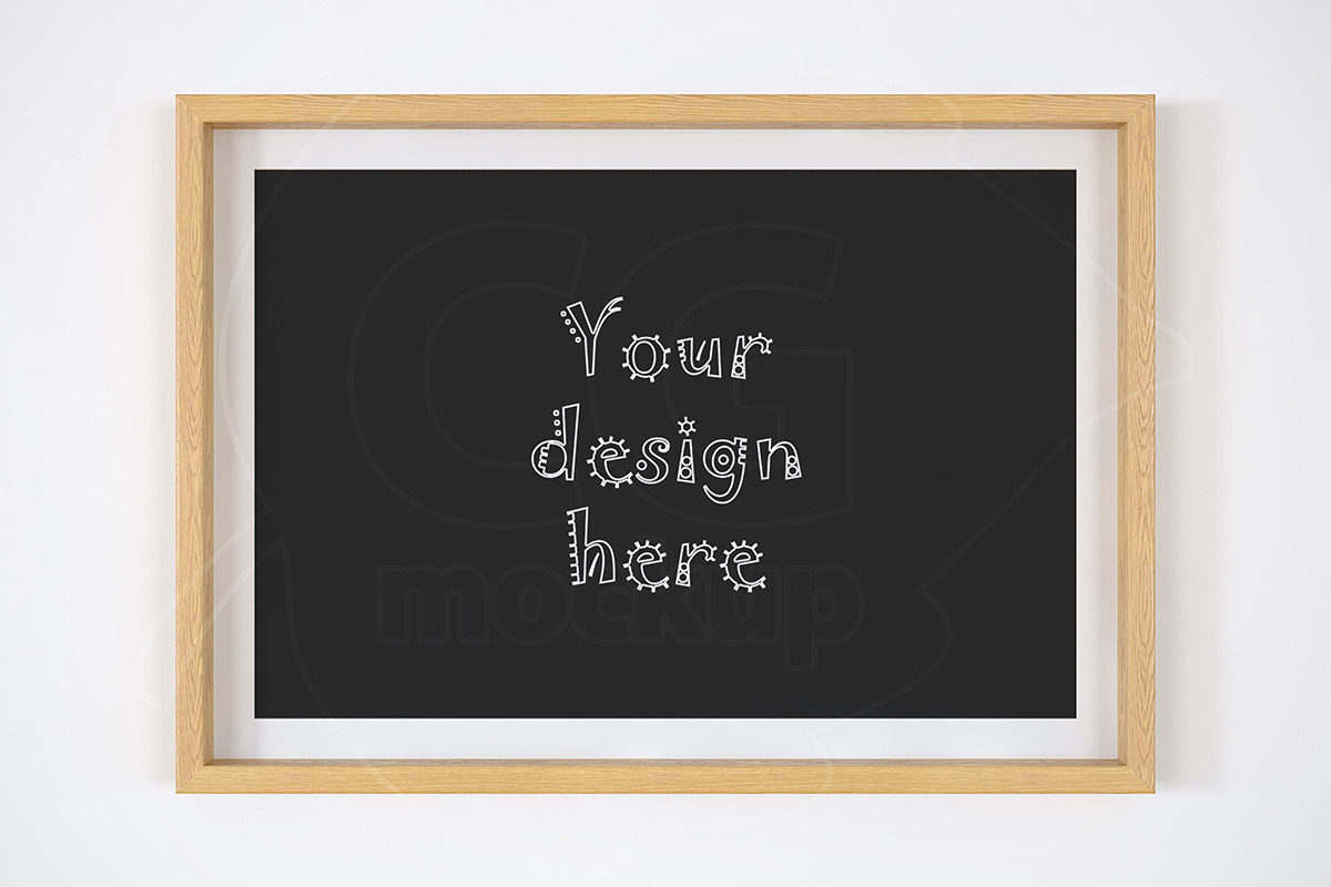 Wood matted frame 8x12 inch mockup, a Print Template by CGmockup (Photo 1 of 2)