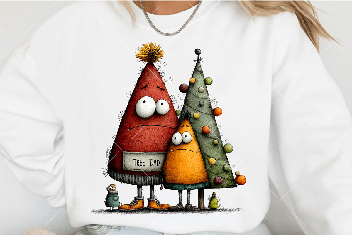 Whimsical Christmas Funny Tree PNG, an Illustration by OK Design (Photo 5 of 6)