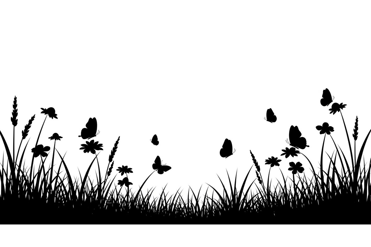 Floral Grass Border Silhouette Bundl, an Illustration by Amazin_art (Photo 37 of 51)