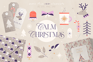 Calm Christmas. Geometric Graphics