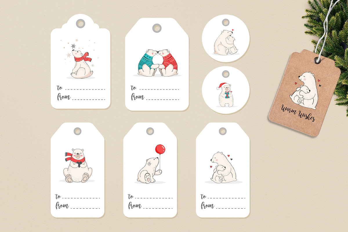 Polar Bears, Christmas illustrations, an Illustration by Marish (Photo 5 of 8)