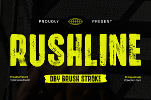 Rushline - Bold Dry Brush Sport Font