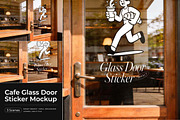 Cafe Glass Door Sticker Mockup, an Advertising Mockup by Pitchlook.Studio (Thumbnail 1 of 4)