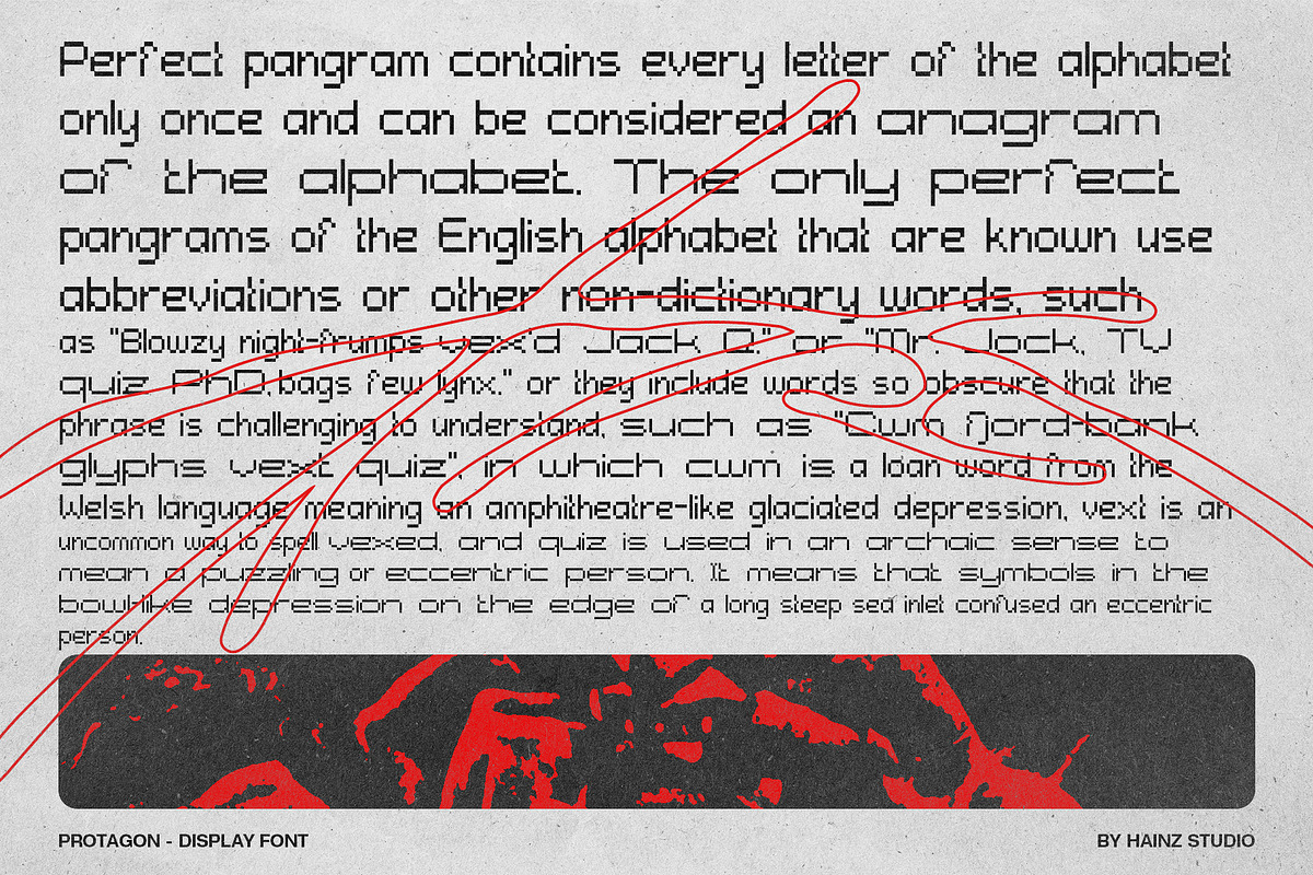 PROTAGON - Modern Pixel Display Font, a Sans Serif Font by Hainz Studio (Photo 9 of 13)