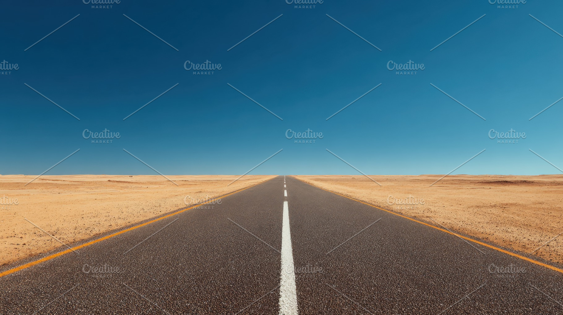 Long road stretching into clear sky, a Photo by Beautiful things