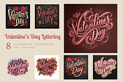 Valentine's Day Lettering, a Seasonal Illustration by Picturesque Stories (Thumbnail 1 of 6)