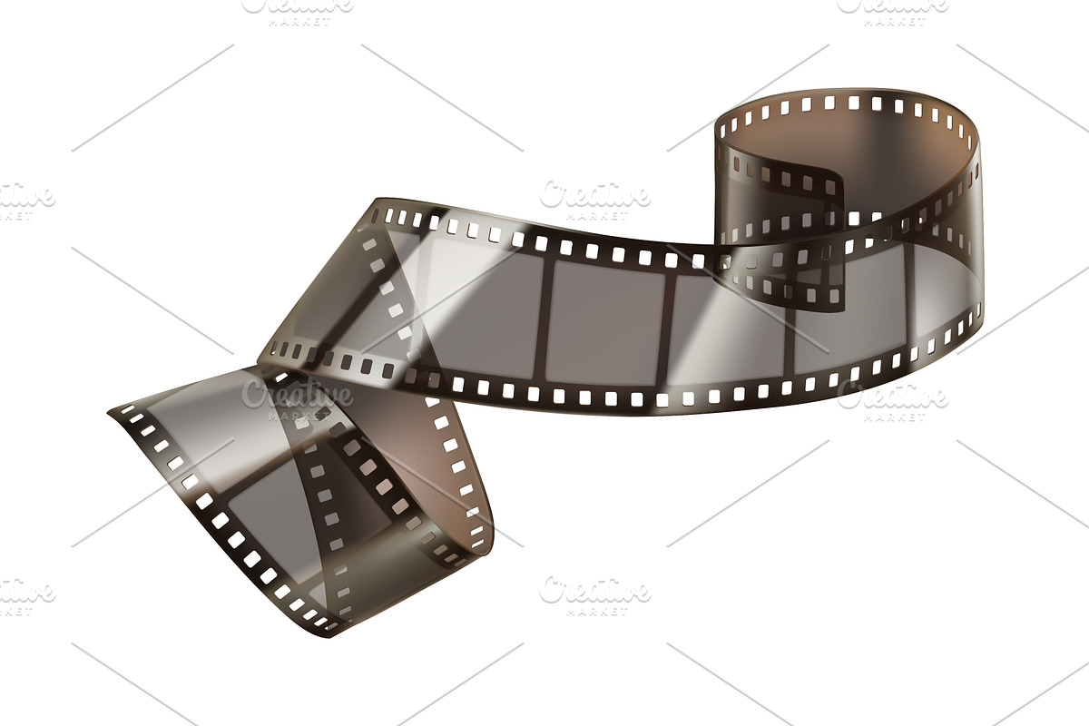 Old film strip, vector icon set, an Object Illustration by Allevinatis Studio (Photo 3 of 3)