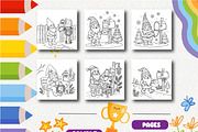 Gnomes Christmas Mailbox Coloring, a Seasonal Illustration by Design Zone (Thumbnail 4 of 5)