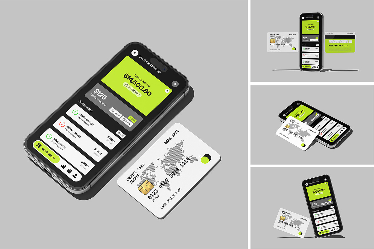 iPhone and Credit Card Mockup, an iPhone Mockup by Pexelyou (Photo 6 of 6)
