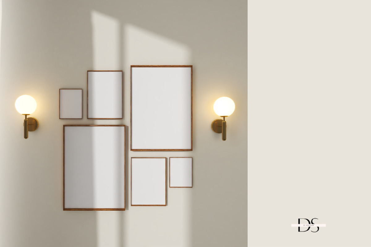 10 Bundle frame psd mockup for wall, a Print Template by DSTUDIO888 (Photo 6 of 8)