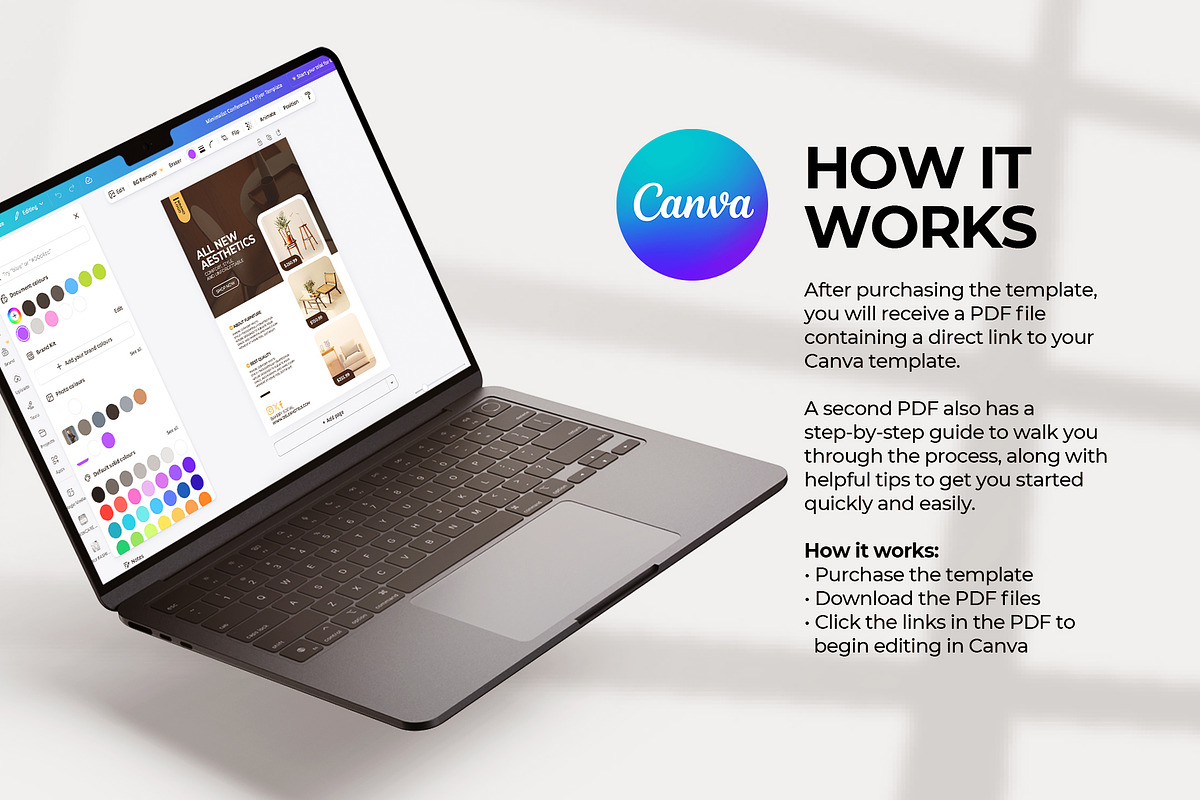 A4 Product Flyer Template Canva PSD, a Flyer Template by Vintage Impressions (Photo 3 of 6)