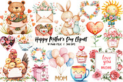 Happy Mother's Day Clipart, an Illustration by Libby Wishes (Thumbnail 1 of 5)