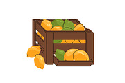 Fruit & vegetables boxes set, banner, a Food Illustration by PaperTrident (Thumbnail 7 of 13)