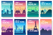 Country sunrise cards set - vector, a Brochure Template by LineTale (Thumbnail 2 of 2)