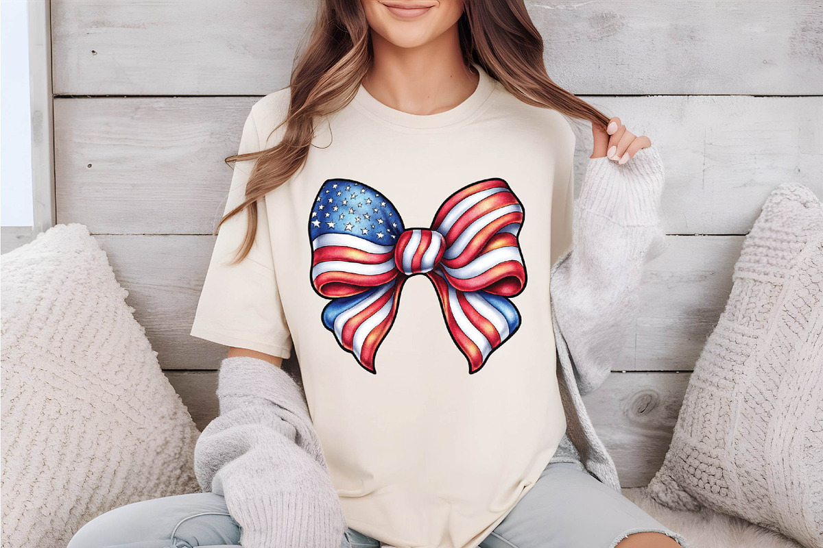 4th of July Patriotic Bow Clipart Bu, an Illustration by SVGArt (Photo 4 of 9)