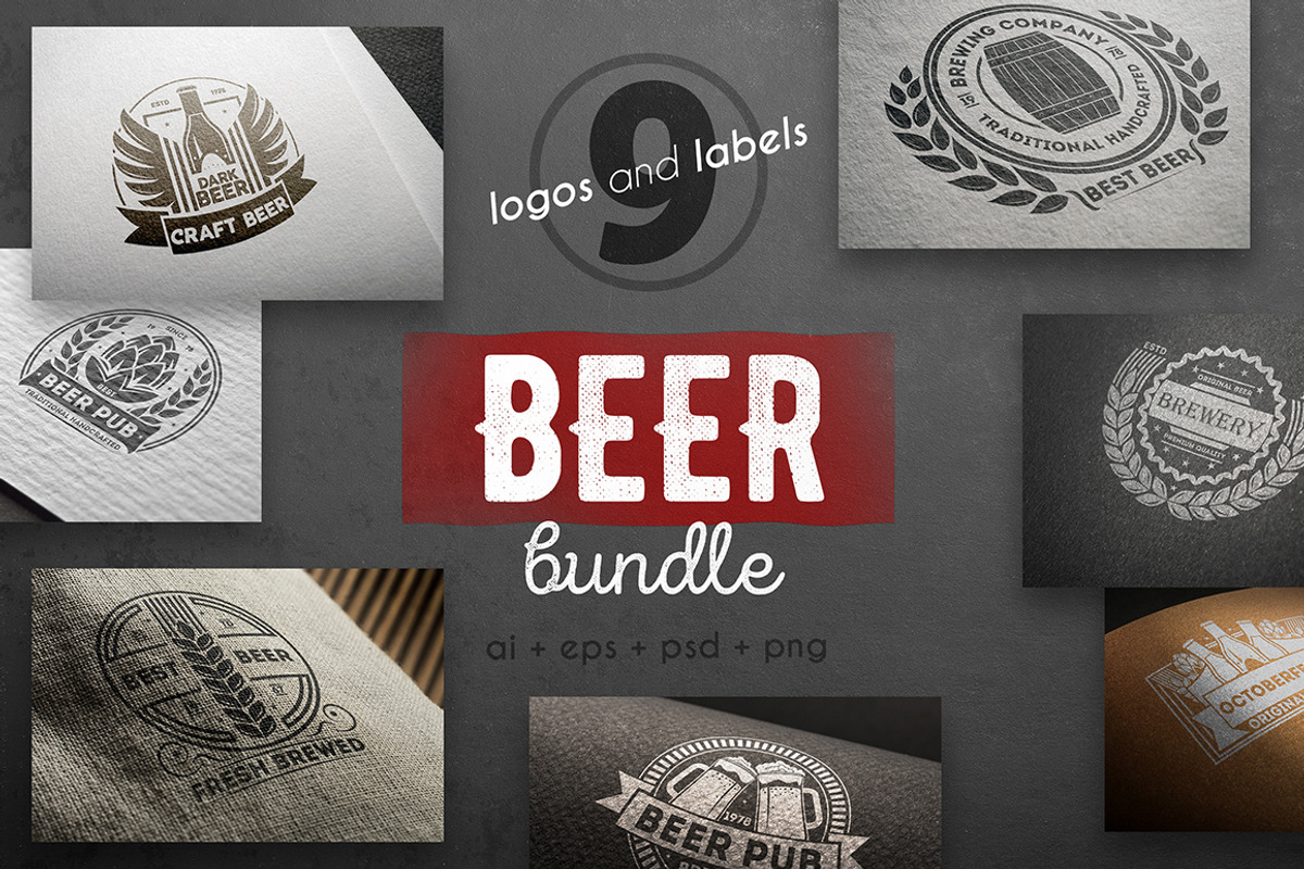 Beer logo kit, a Branding & Logo Template by Alfazet Chronicles (Photo 1 of 13)