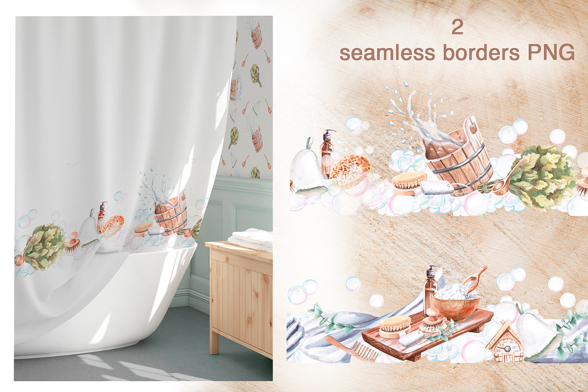 Bath and sauna accessories, a Decorative Illustration by SvetLana (Photo 13 of 15)