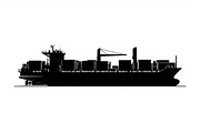 Ocean Ship & Boat Vector Silhouettes, an Illustration by jahid234 (Thumbnail 3 of 9)