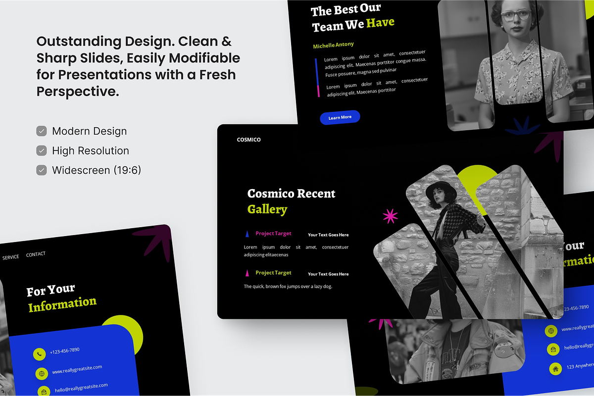 Cosmico - Fashion Pop Style Keynote, a Presentation Template by SquidPixey (Photo 3 of 6)