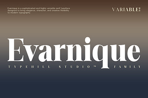 Evarnique, a Serif Font by Typehill