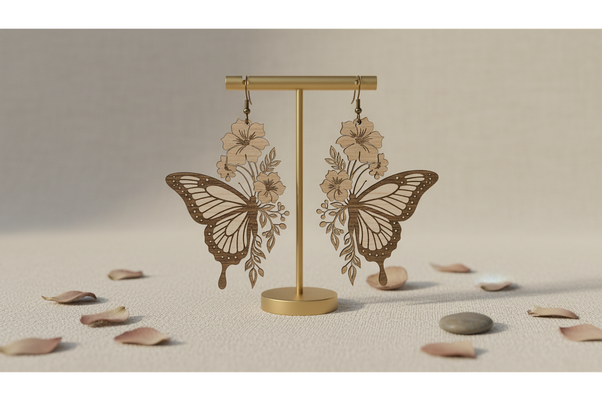 Flower Earrings Vector Set, a Graphic by musafir_fashion (Photo 5 of 11)