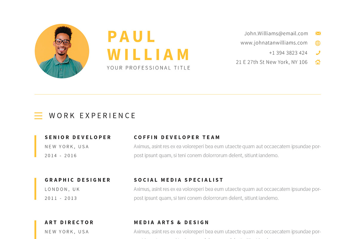 Resume/CV Template, a Resume Template by UX-group (Photo 7 of 8)