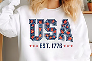 Floral USA Est 1776 America 4th July, an Illustration by Designking (Thumbnail 1 of 5)