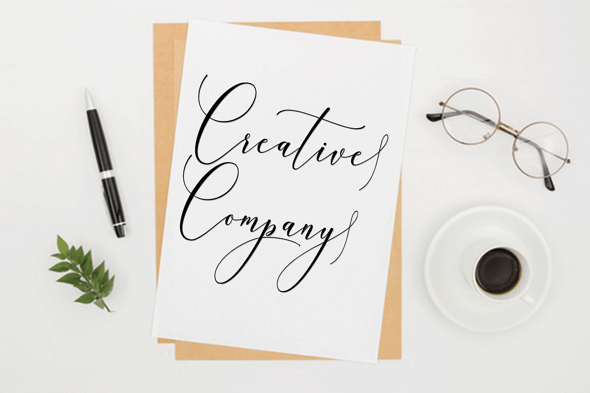 Mellanie Script font preview 2