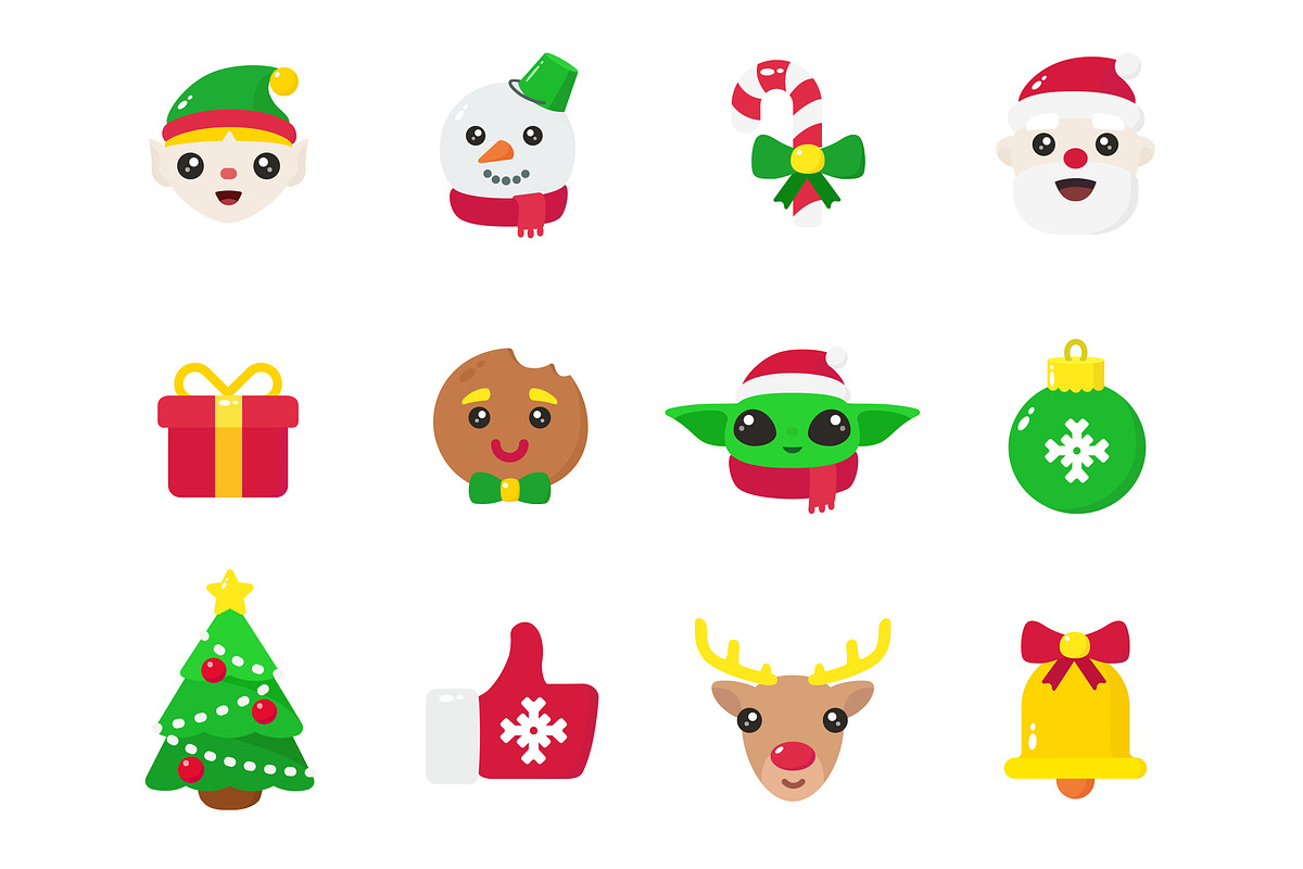 Cute Christmas icons, an Icon by Zomorsky
