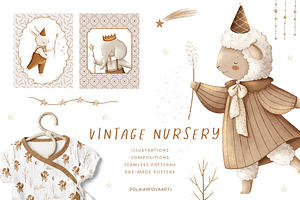 Vintage Nursery. Baby Collection