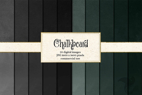 20 Chalkboard Texture Digital Papers